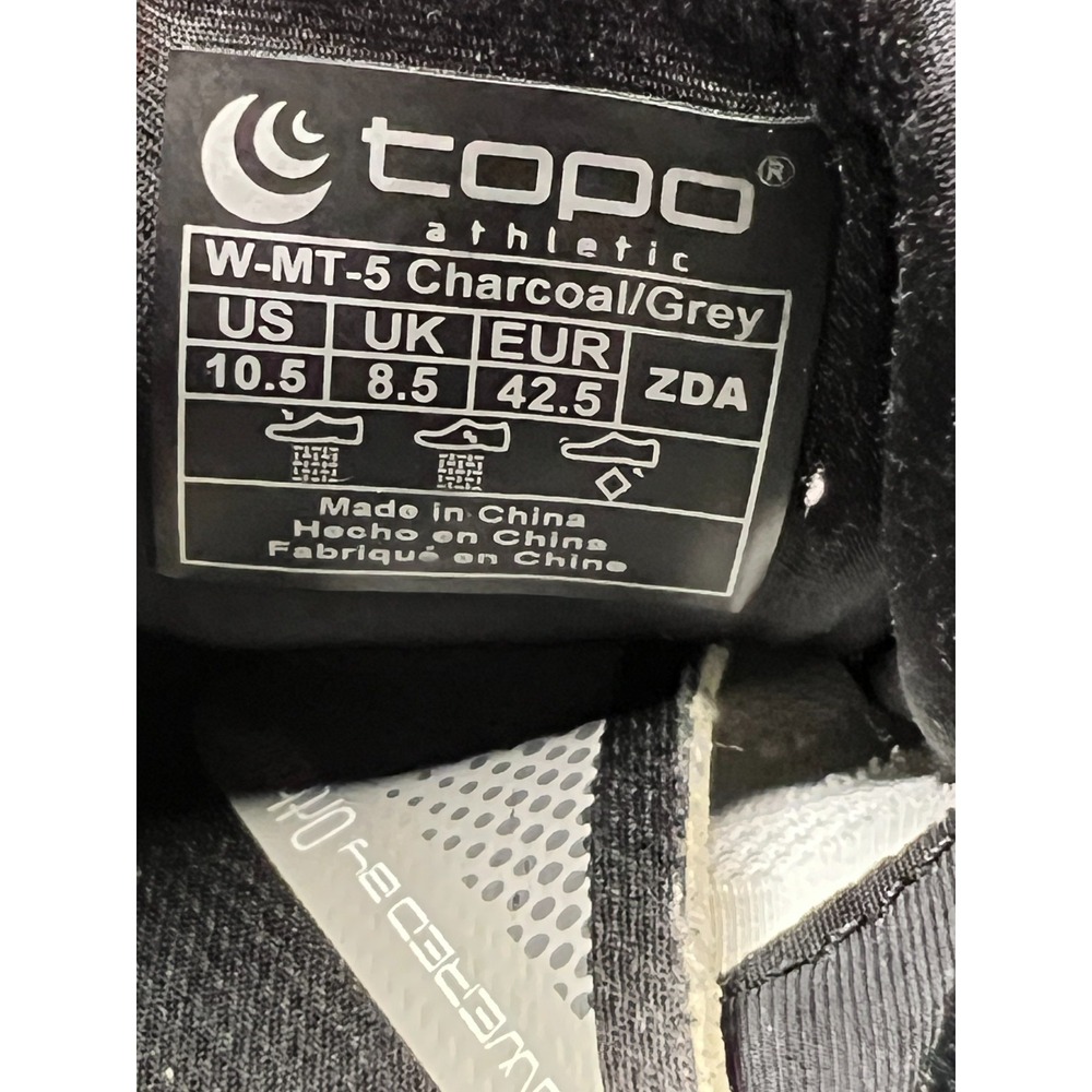 Topo Athletic MT-5 Womens US 10.5 Running Shoes Charcoal Gray Lace-Up Sneakers - Picture 7 of 7
